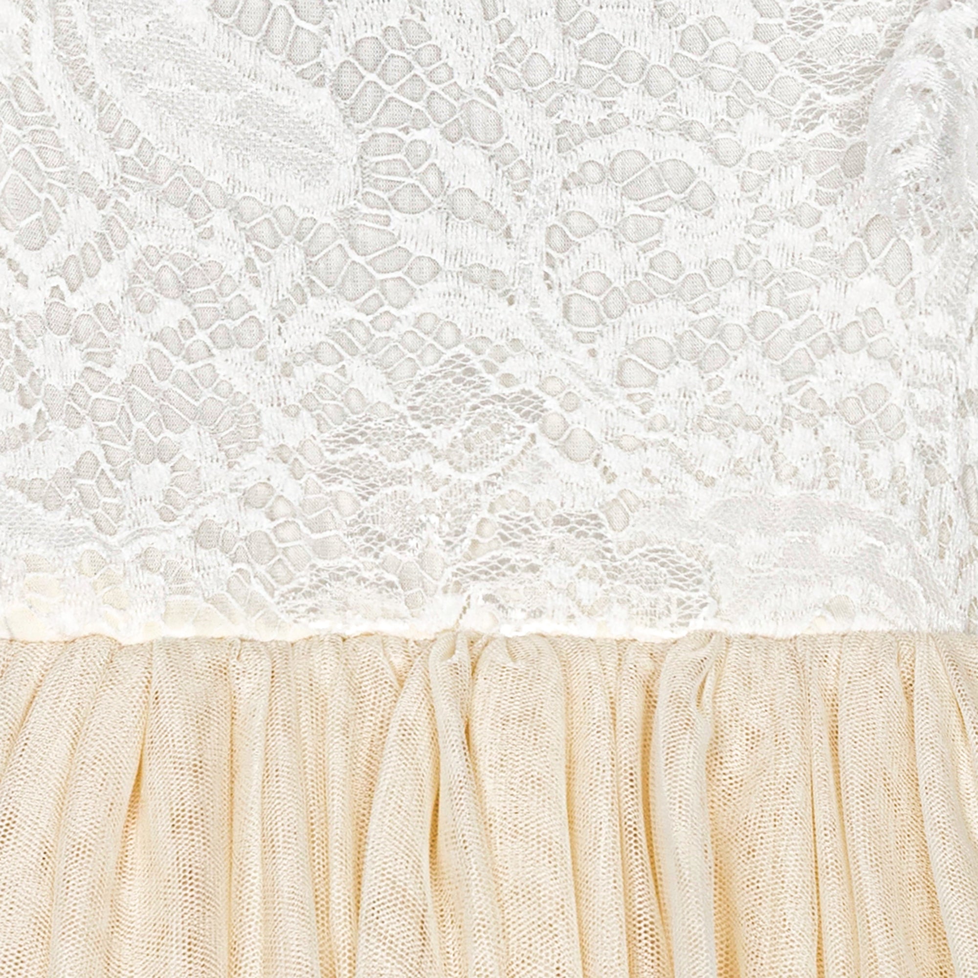 Ivory tulle flower girl dress