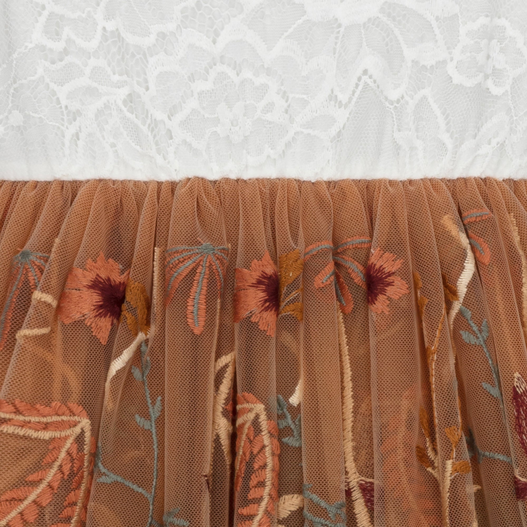 close up of embroidery