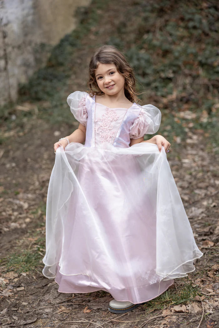 young girl playing as a princess