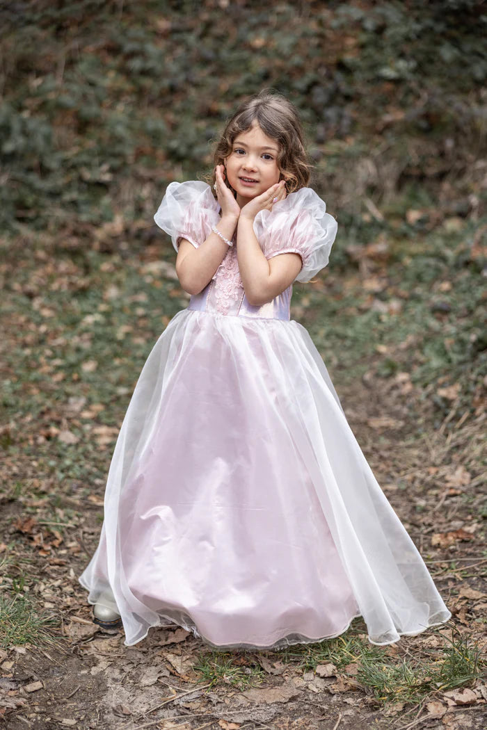 young girl playing princess