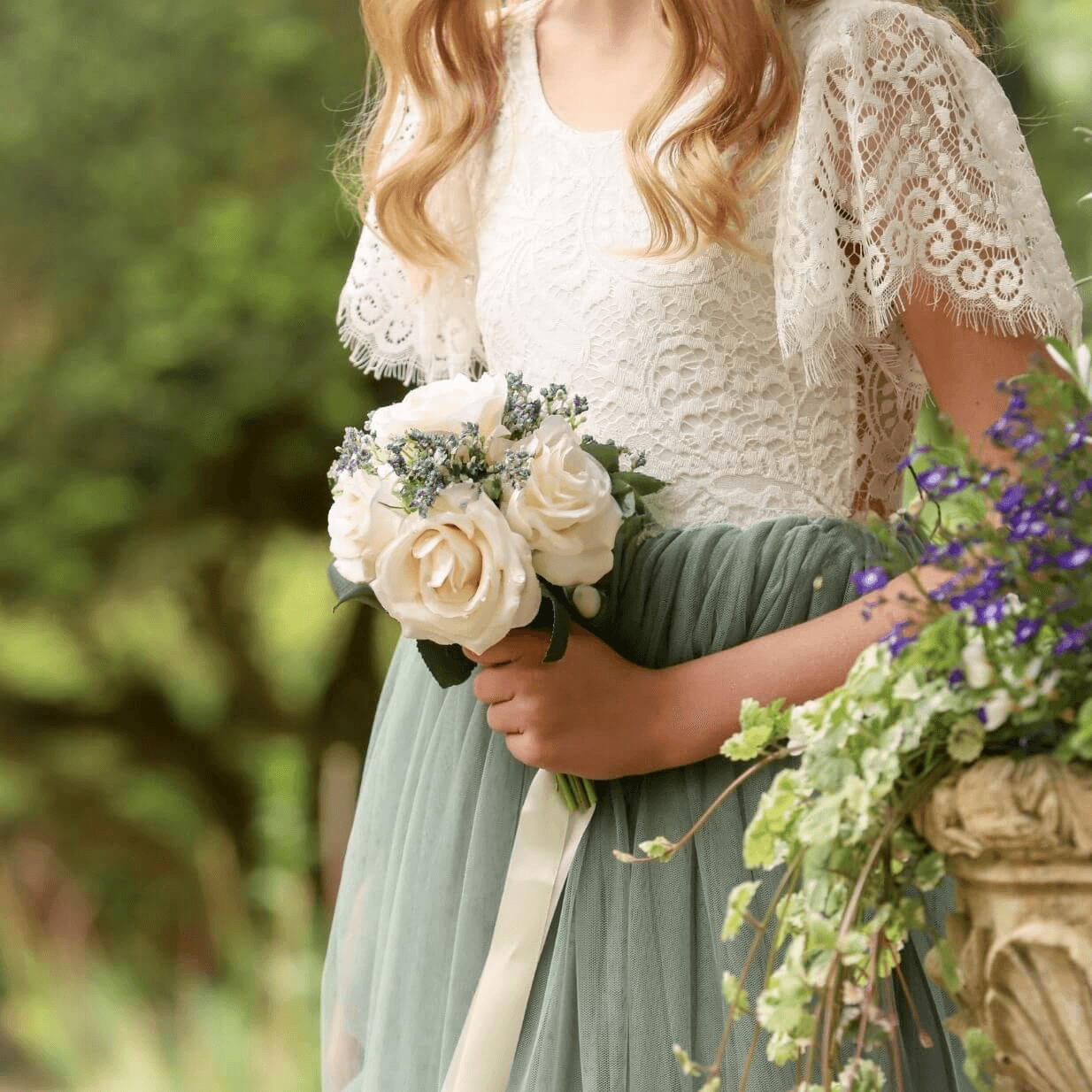 Bohemian Flutter Dress - Sage Green