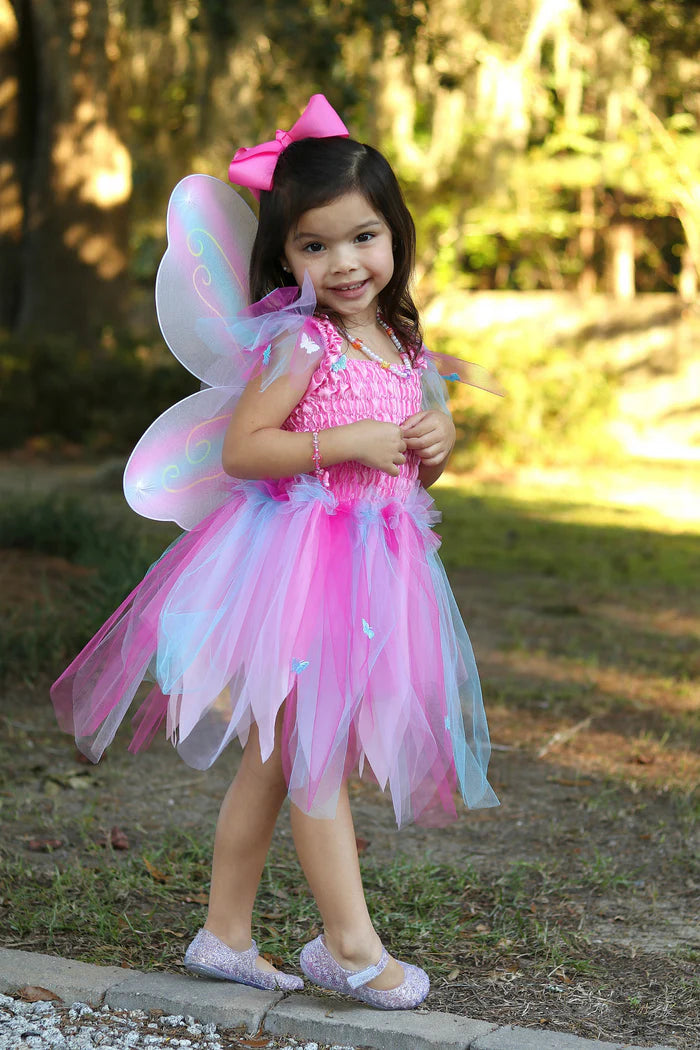Pretty young girl dressed as a butterfly