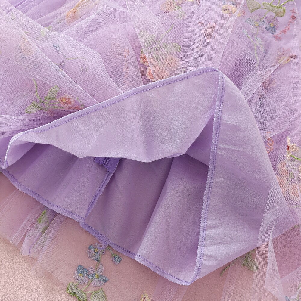 Lilac lining and tulle