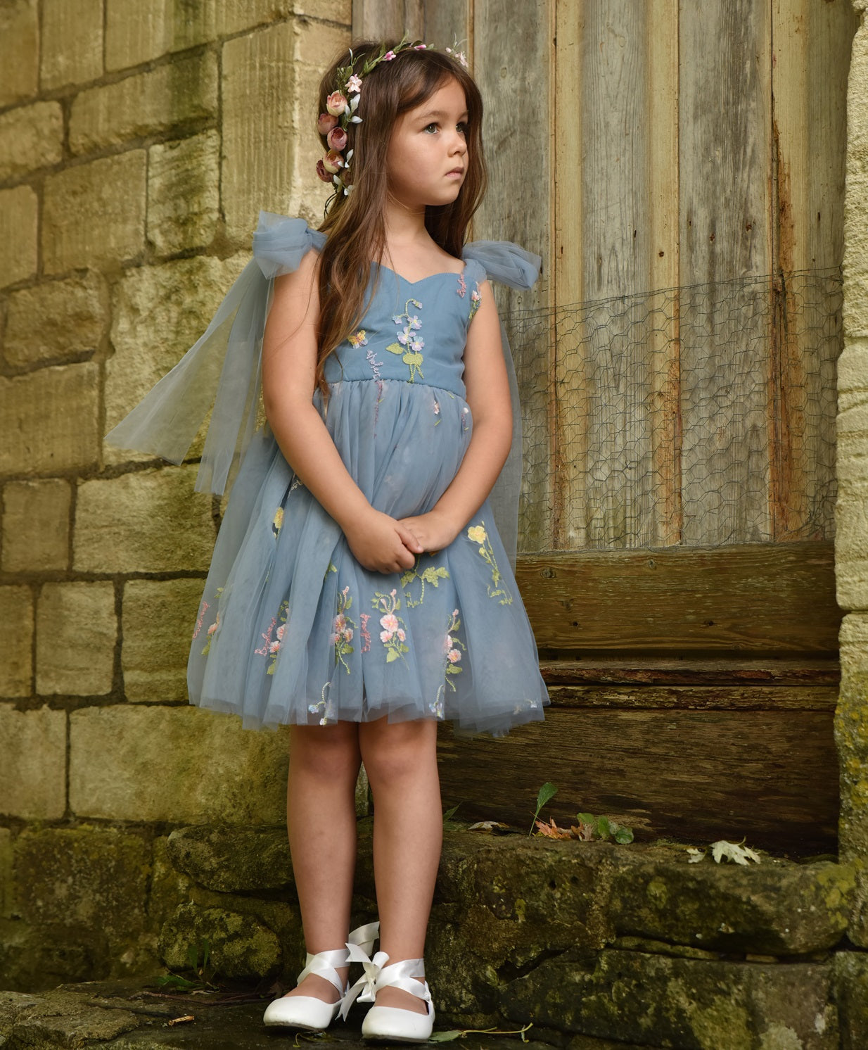young girls looking afar