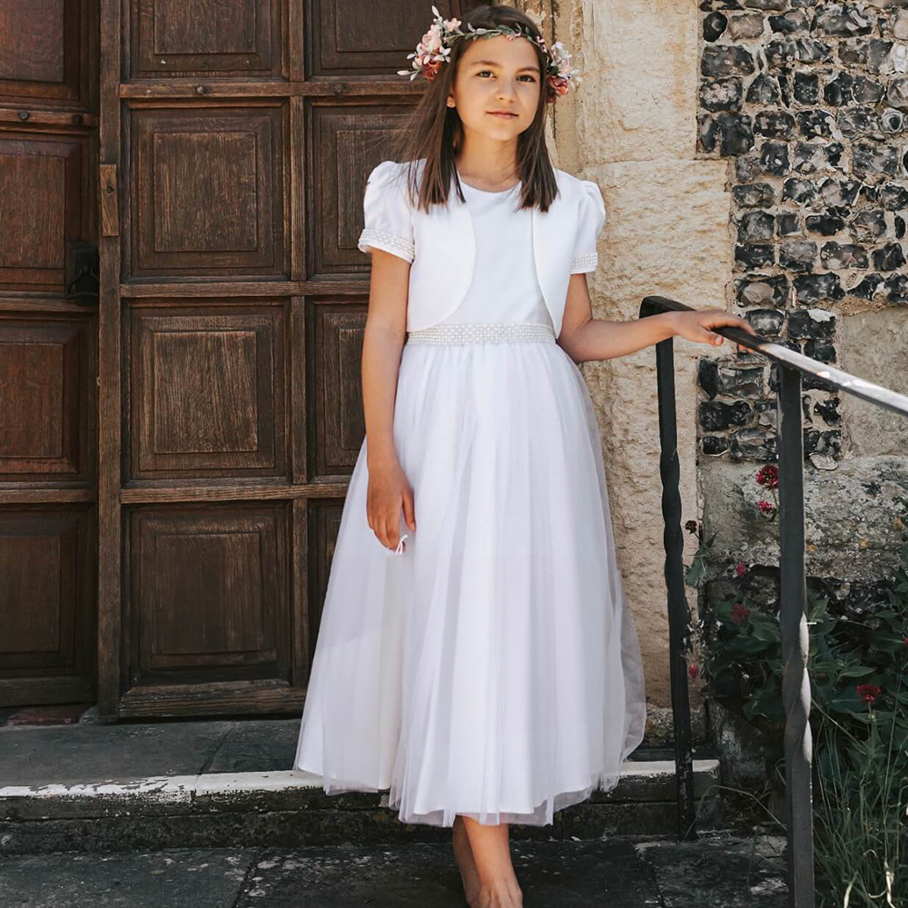 Flower girl wearing the Harper Dress
