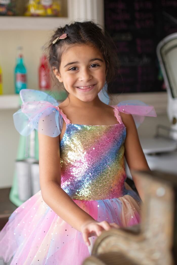 Child dresses up as a fairy