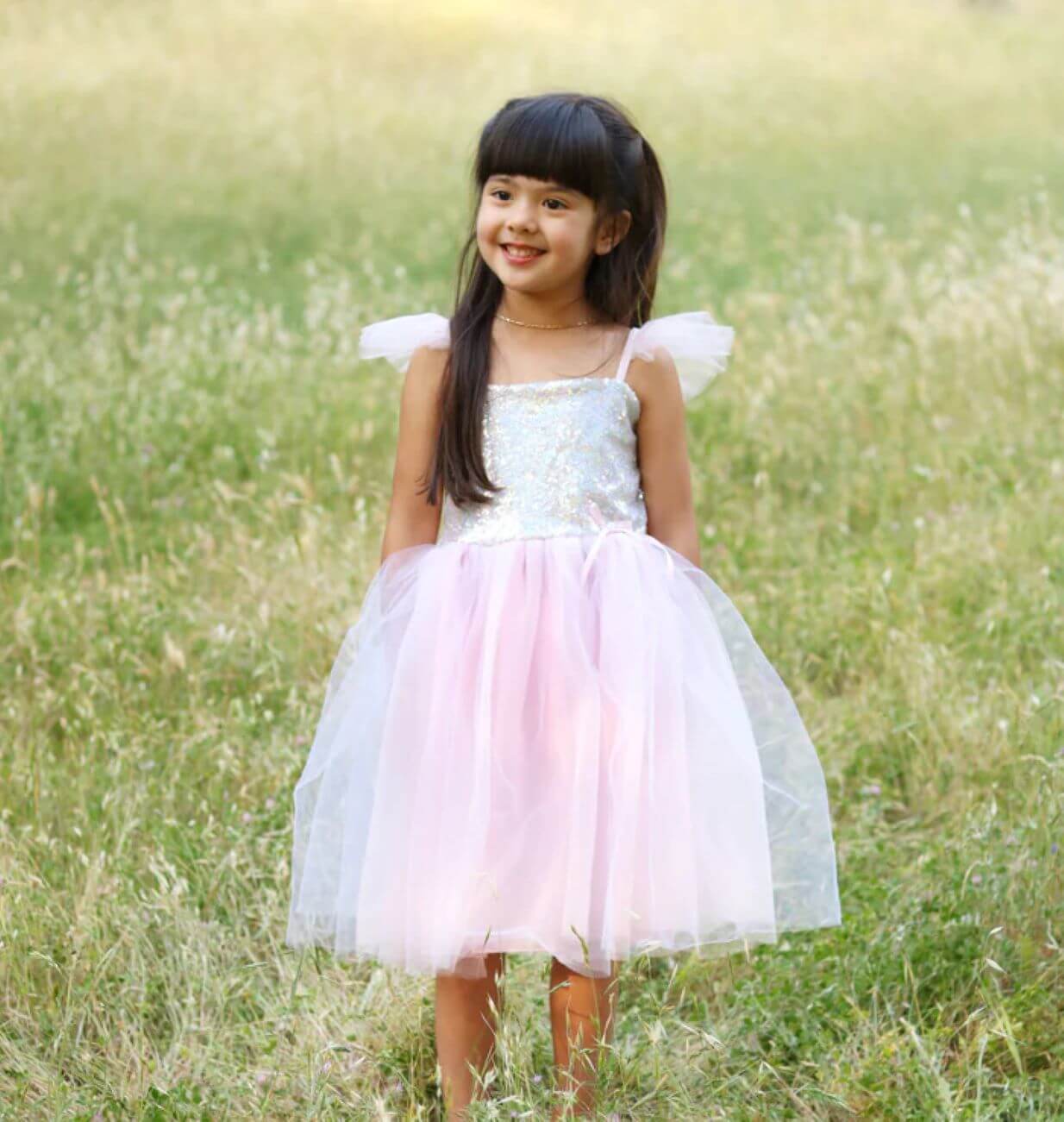 Sequins Fairy Princess Dress - Pink