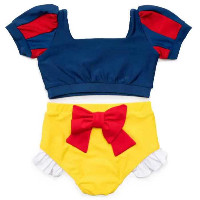 rear detail of snow white swim suit