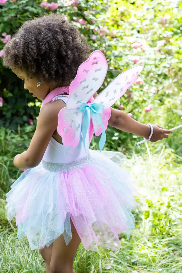 girl playing dress up as a fairy