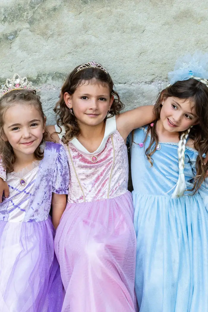 Princess dress blue pink and lilac
