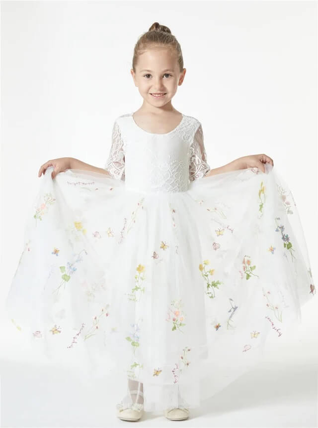 white embroidered dress
