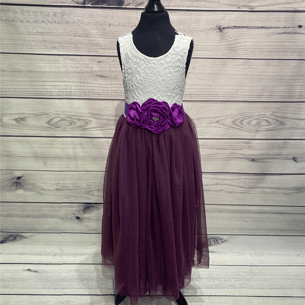 Purple Dress with Purple sash