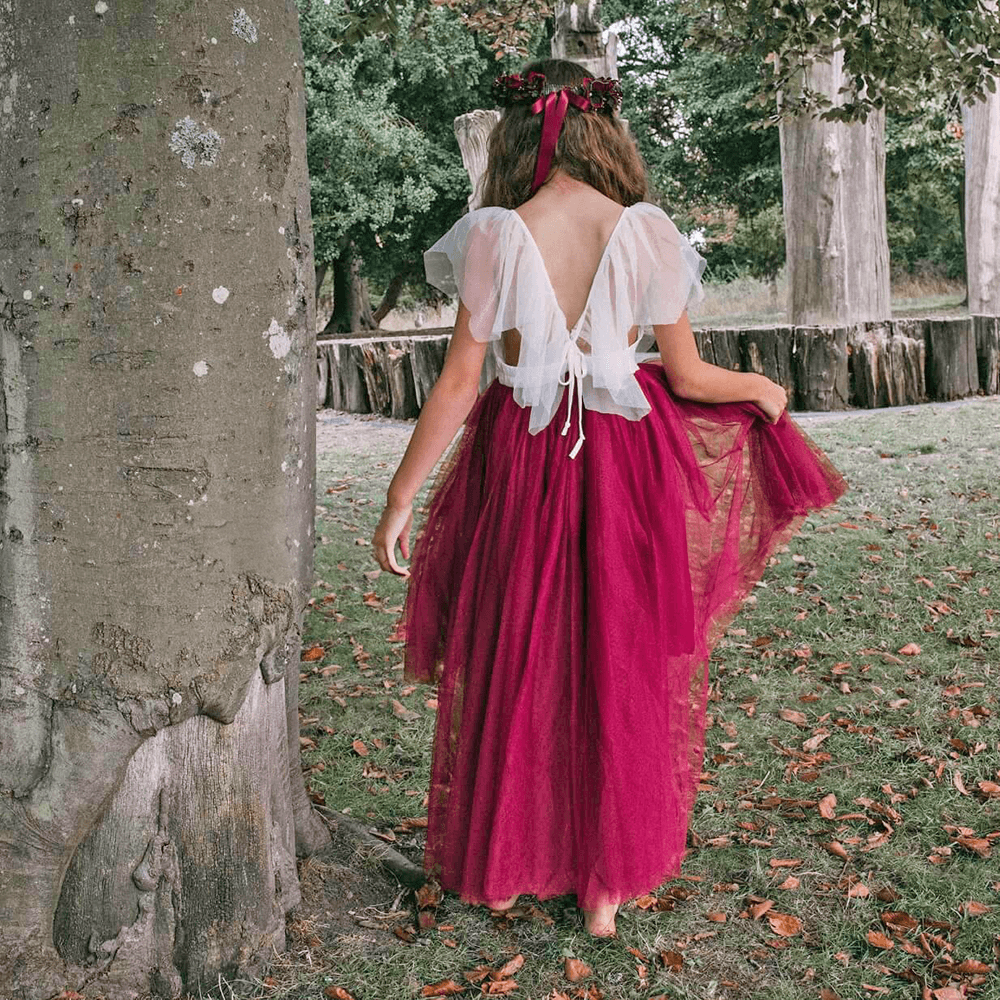 Bohemian Serendipity Dress - Burgundy - UK Flower Girl Boutique