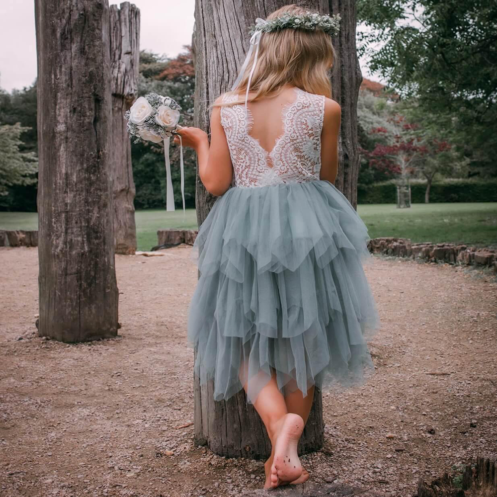 Flower Girl in woods