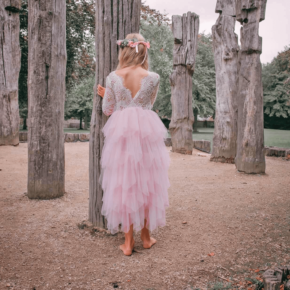 Flower Girl in Pink Dress