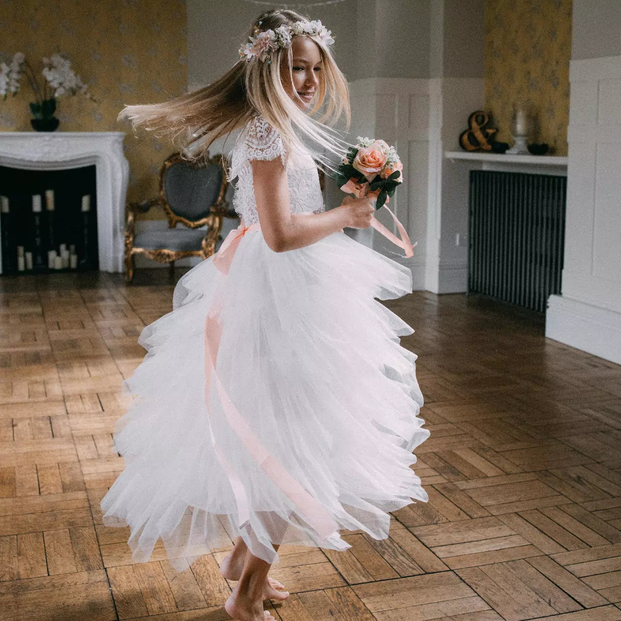 flower girl dancing