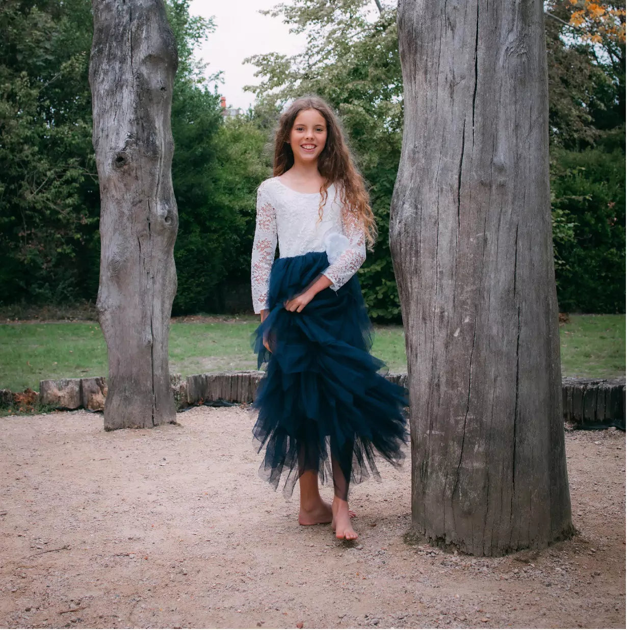 Girl smiling in wedding grounds