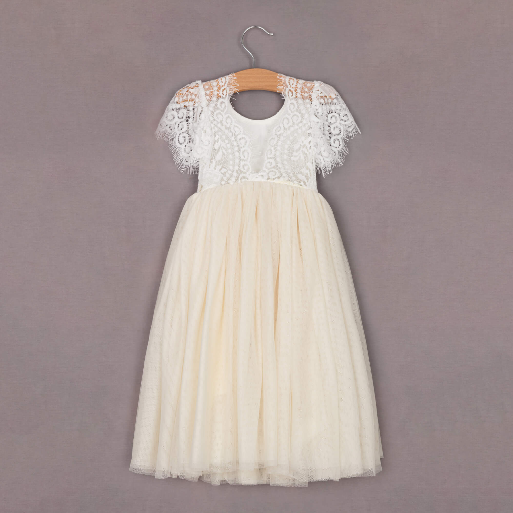 Rear of Ivory Princess Dress