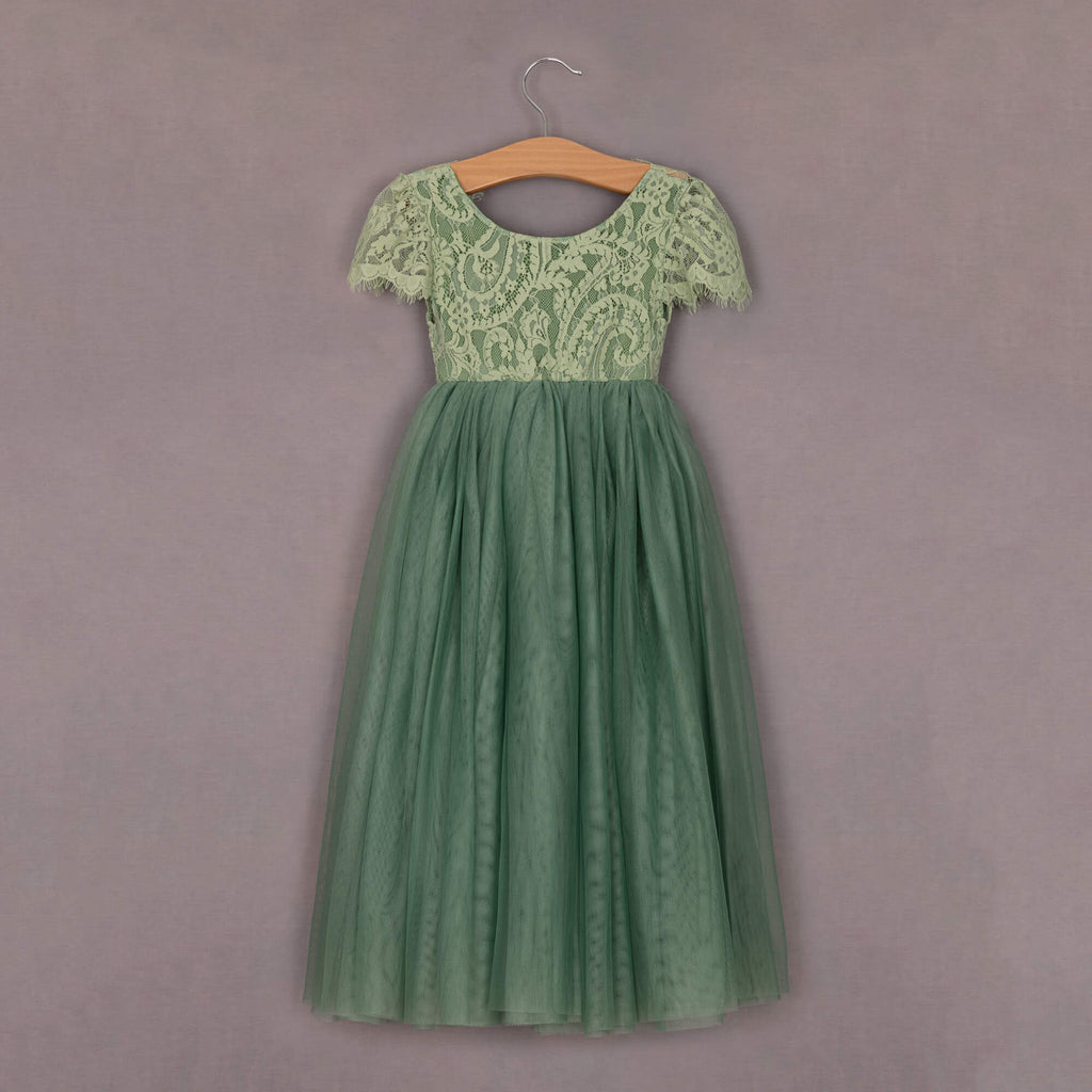Baby Bohemian Flutter Dress - Fern Lace