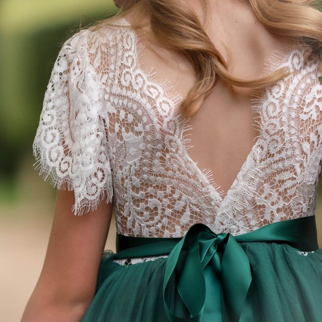 Rear back detailing of bohemian princess dress