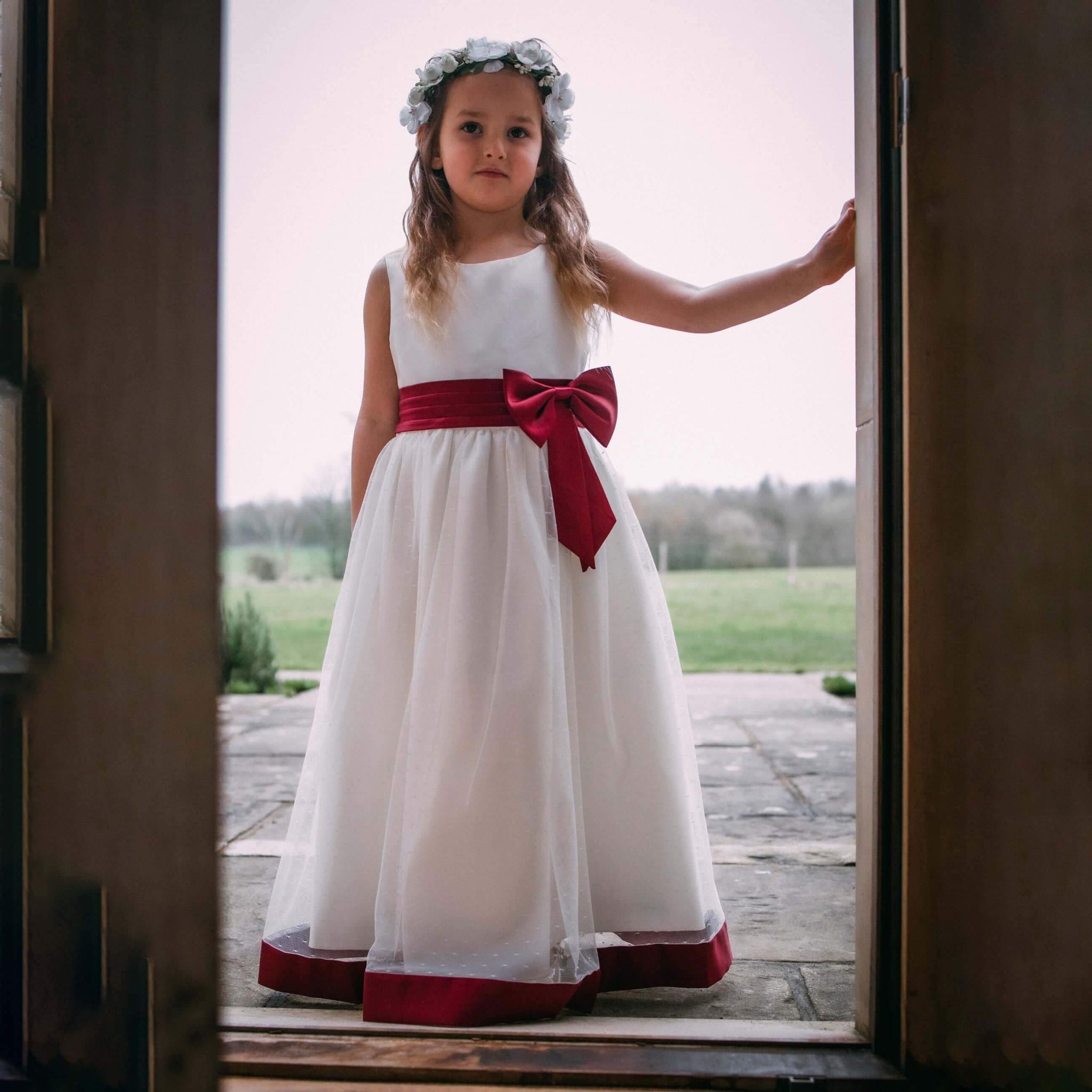 Grace Dress - Wine - UK Flower Girl Boutique