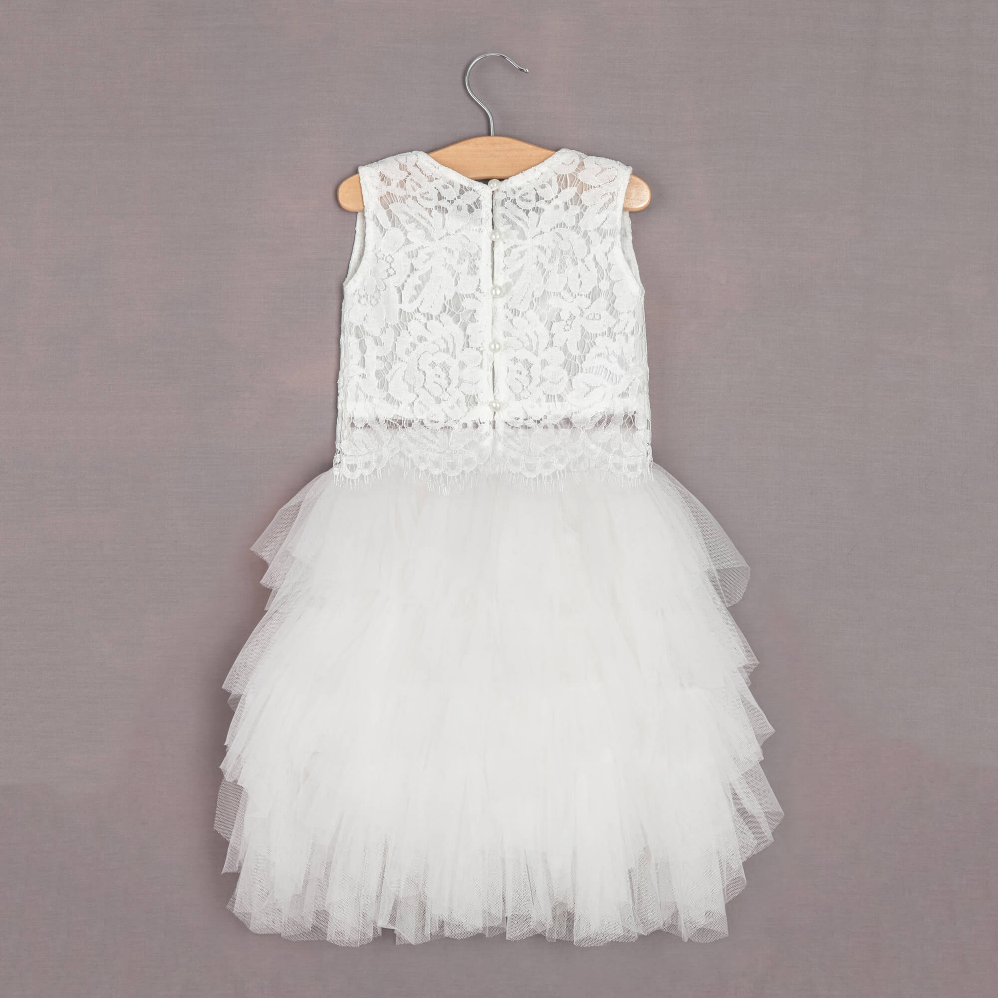 girls lace top and skirt with ruffles