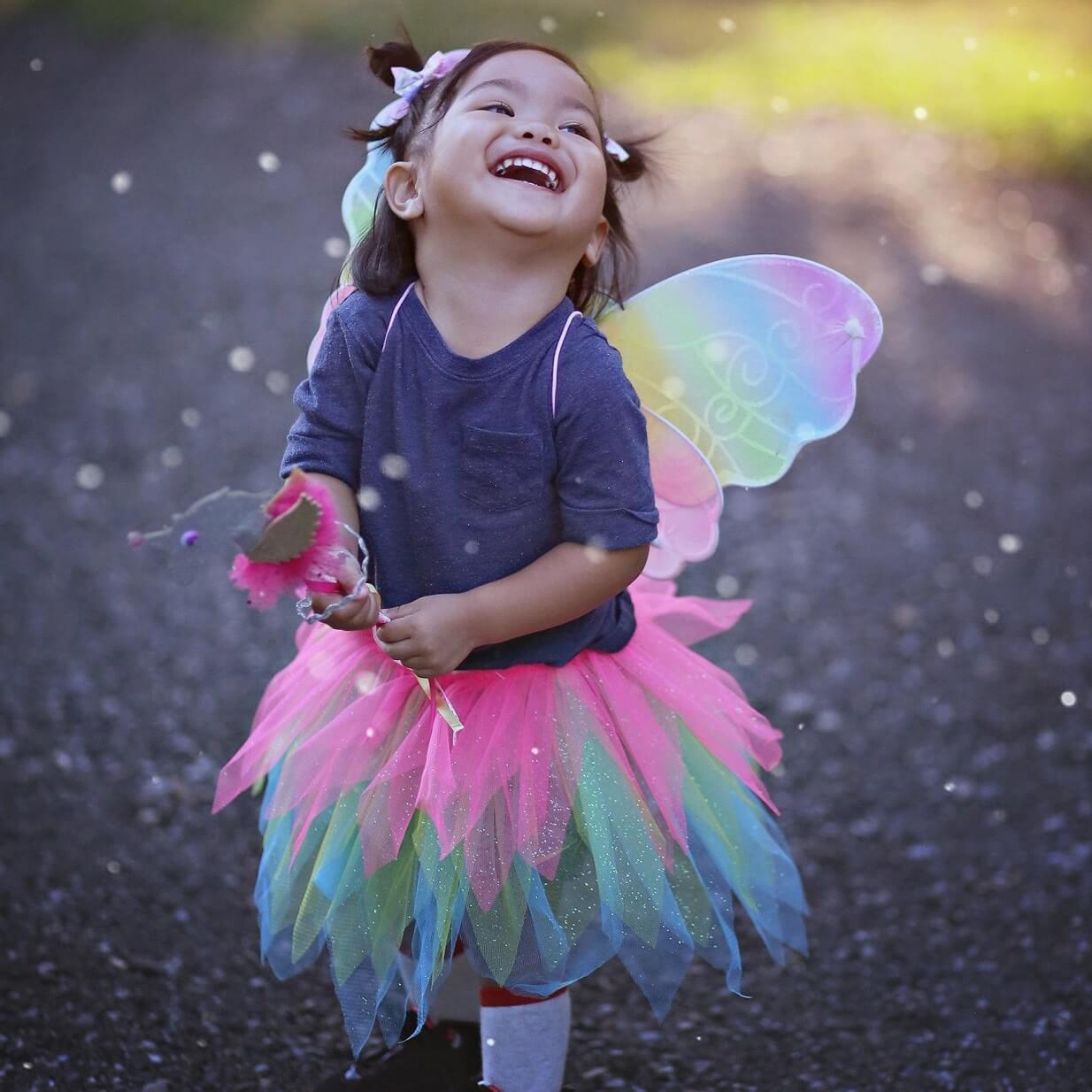 Girl laughing in Fairy Set