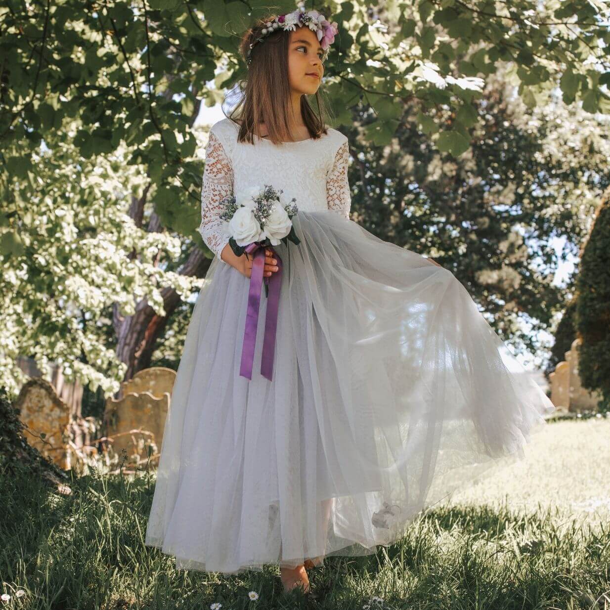 Silver Grey Classic Dress