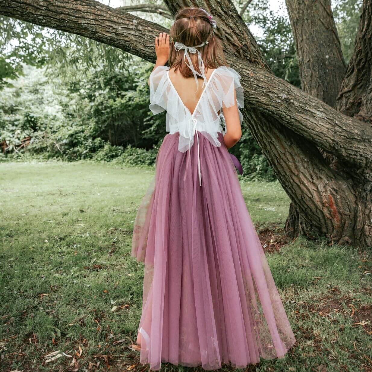 Rear detailing on the back of the dress