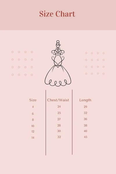 kids dream alexis dress size guide