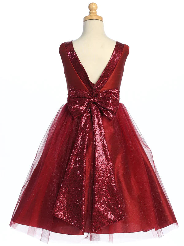 Cute sequin burgundy dress