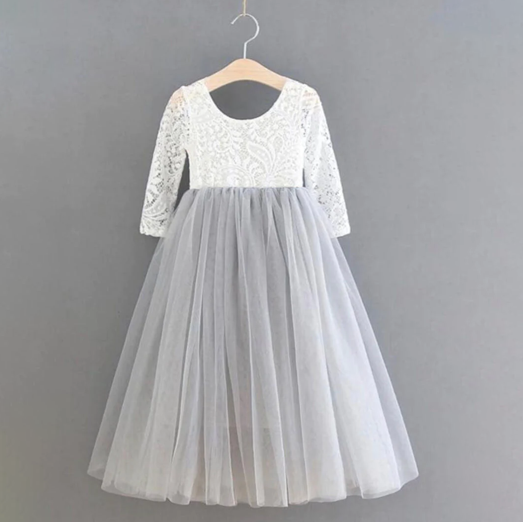 Silver Grey Baby Bohemian Dress
