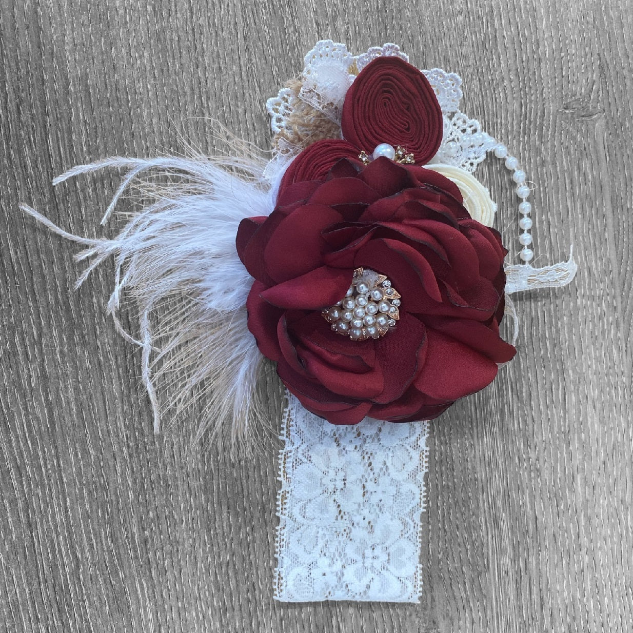 Feather and flower garland