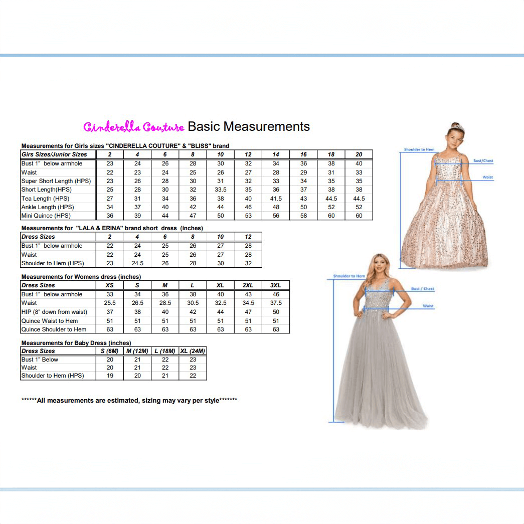 dress size chart