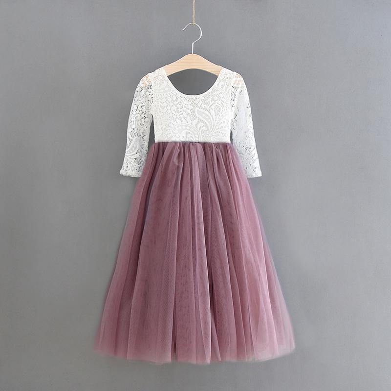 Pretty longer length flower girl dress