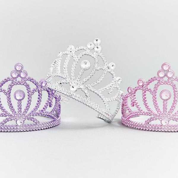 Classic Princess Tiaras in pink, purple and silver
