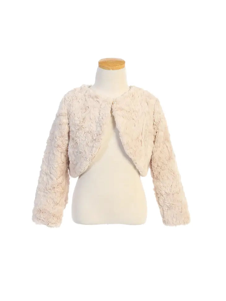 Champagne cuddle bolero on mannequin