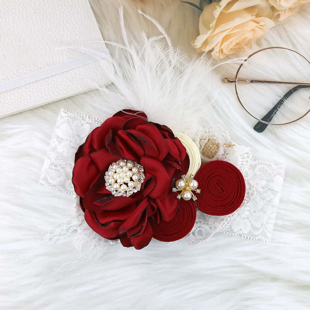 elora head piece in burgundy