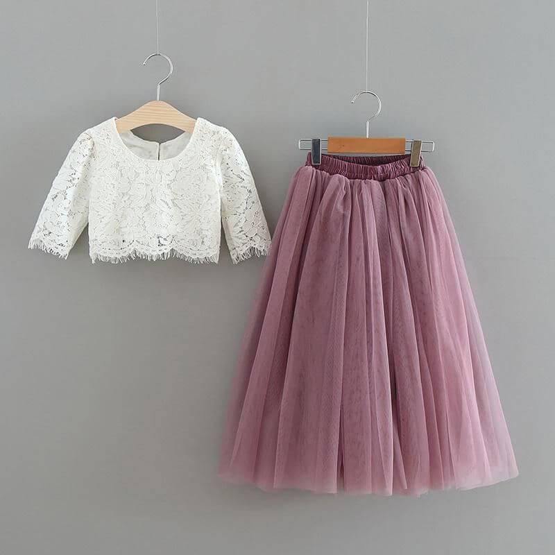 Top and skirt front view