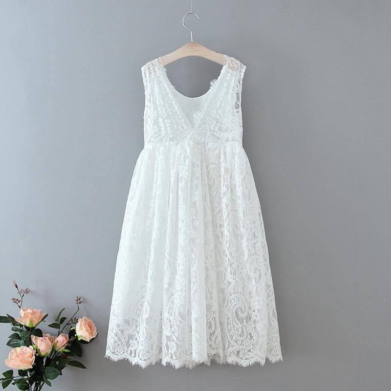 Rear of lace dress