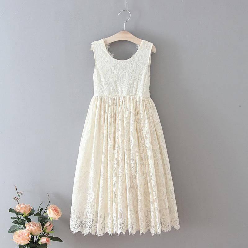 Ivory Lace Girls Dress