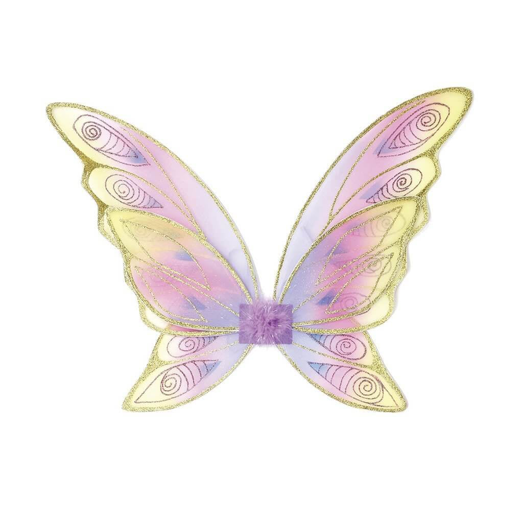 Gold and multicolour pastel large fairy wings