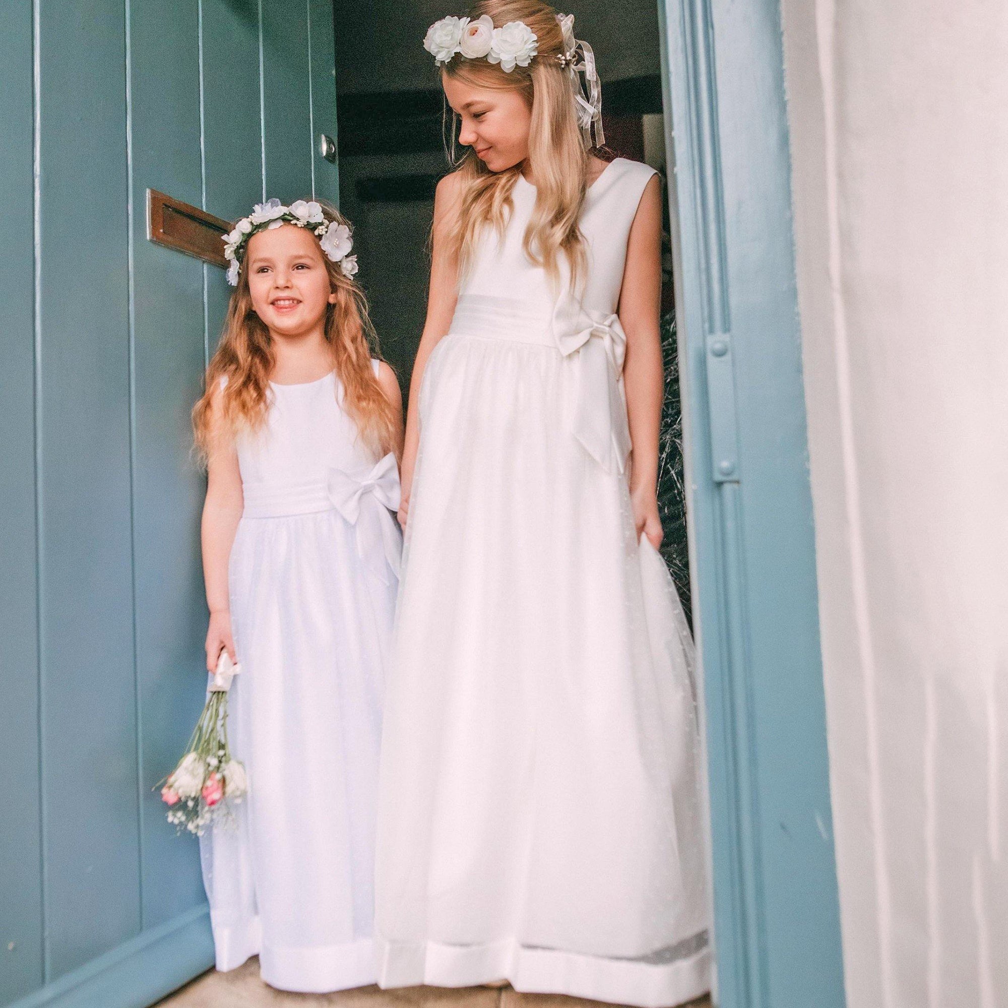 Grace Dress - White - UK Flower Girl Boutique