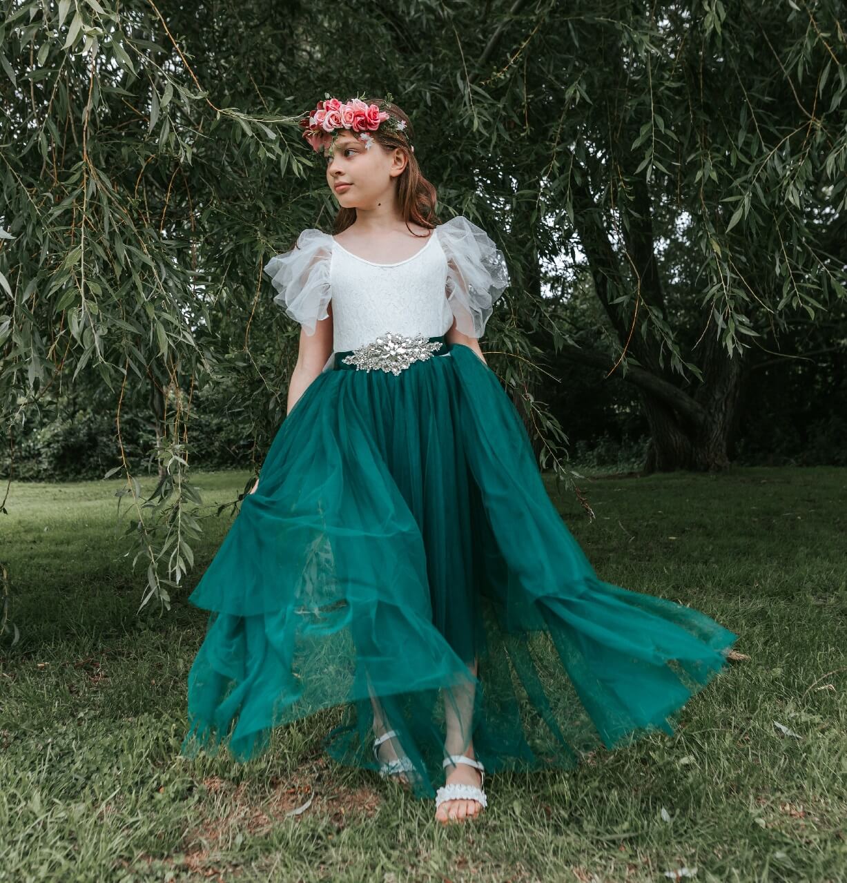 Our hunter green serendipity dress