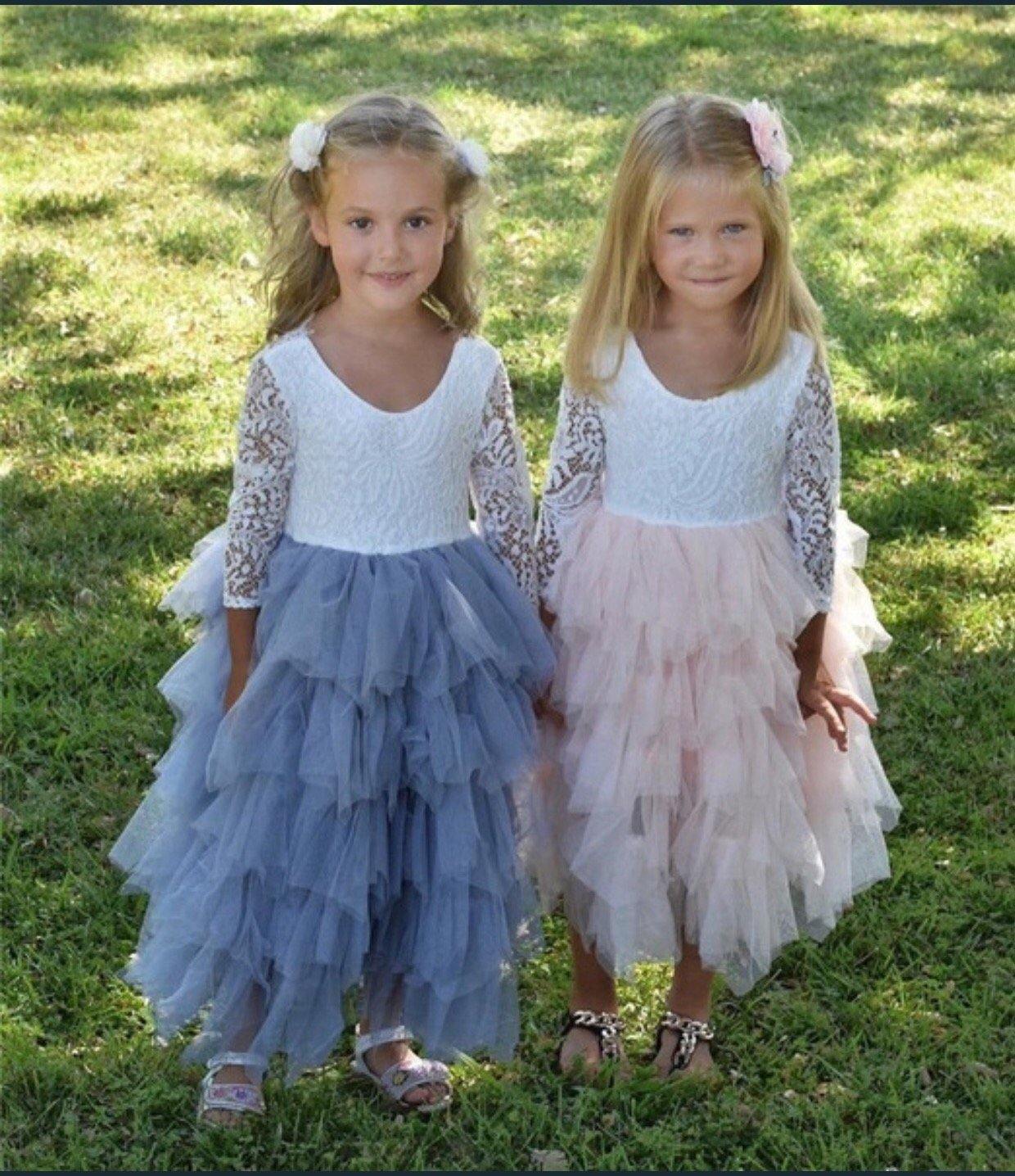 Bohemian Spirit Dress - Silver - UK Flower Girl Boutique