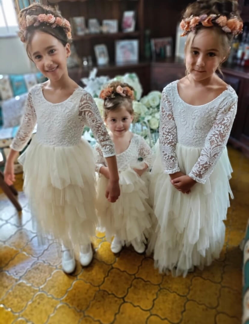 Young flower girls