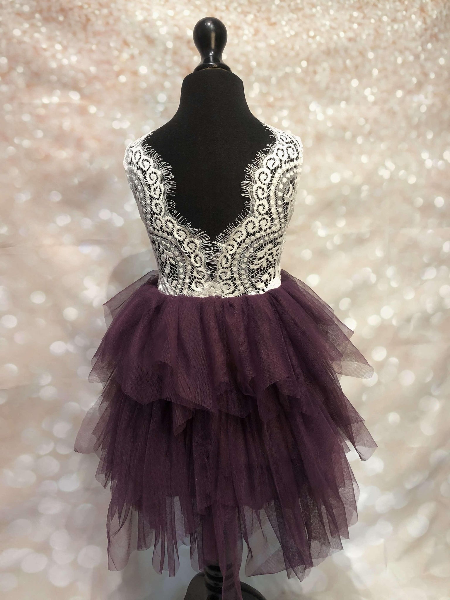 Rear of dress to show detailing