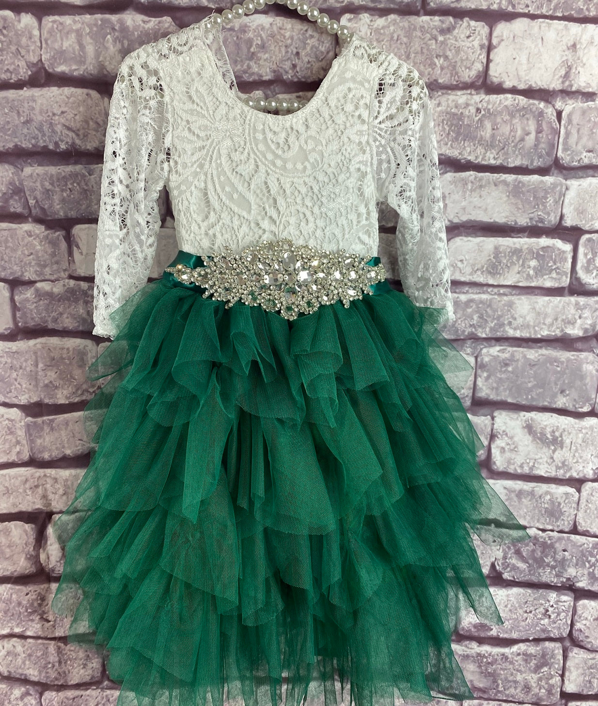 Hunter Green Occasion Dress and Sash