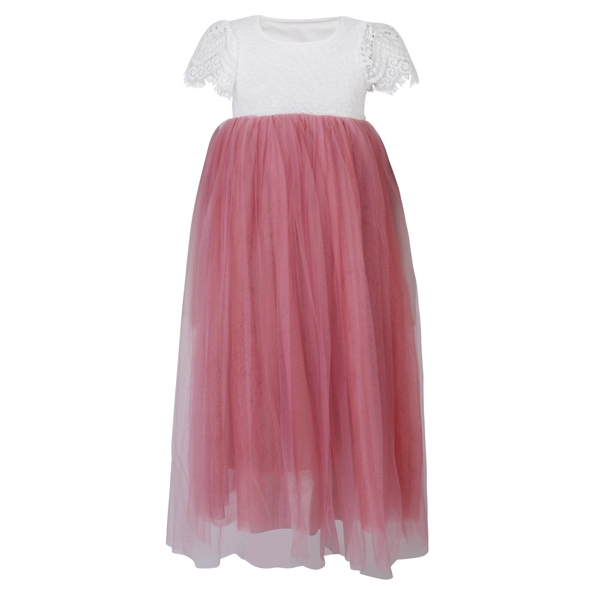 Bohemian Flutter Dress in Rose Pink