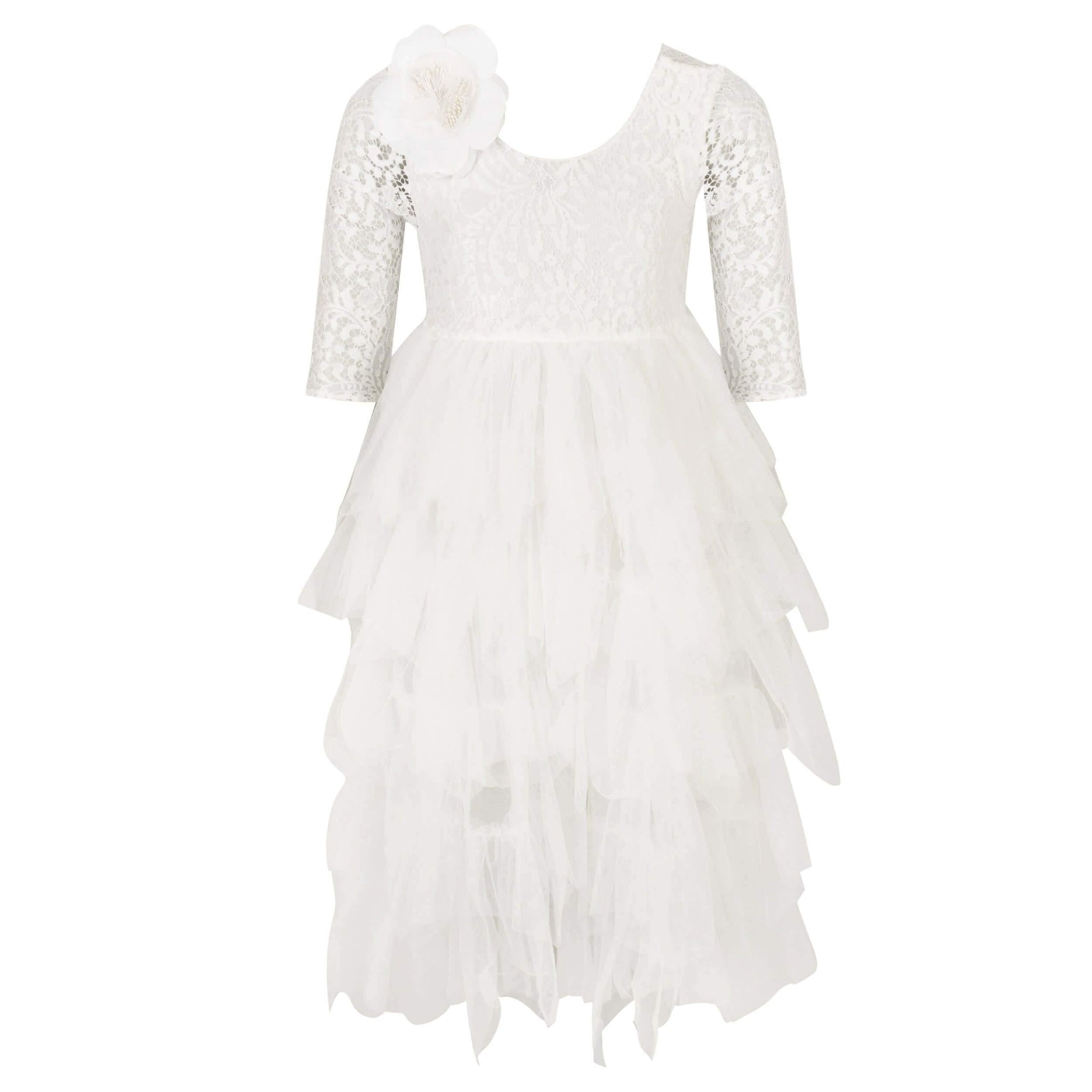 Bohemian Spirit Dress - Ice White - UK Flower Girl Boutique
